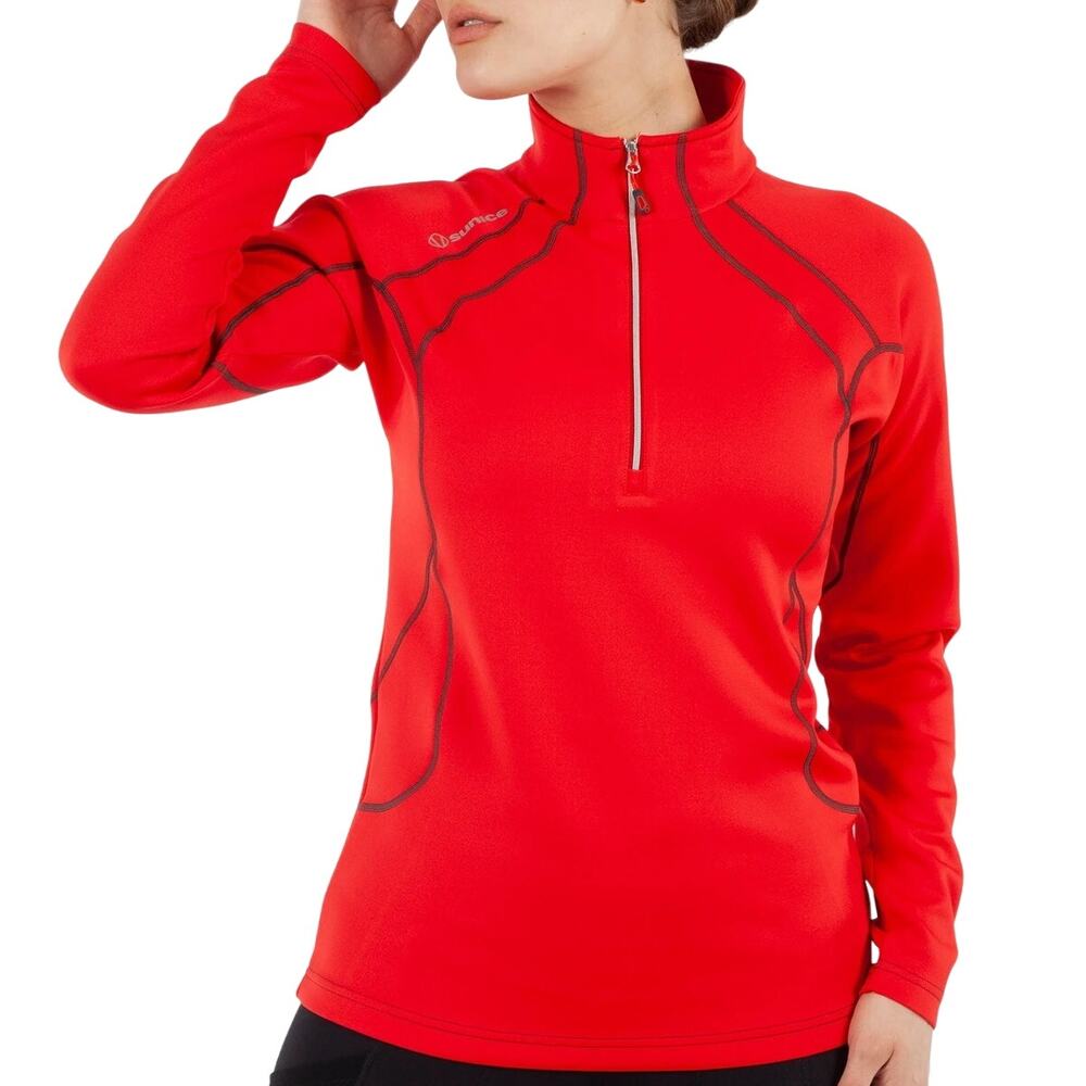 Sunice Megan SuperliteFX Stretch Thermal 1/4 Zip Pullover Thermal Hiking Blue XL